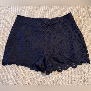 Cupcakes & Cashmere Navy Lace Shorts